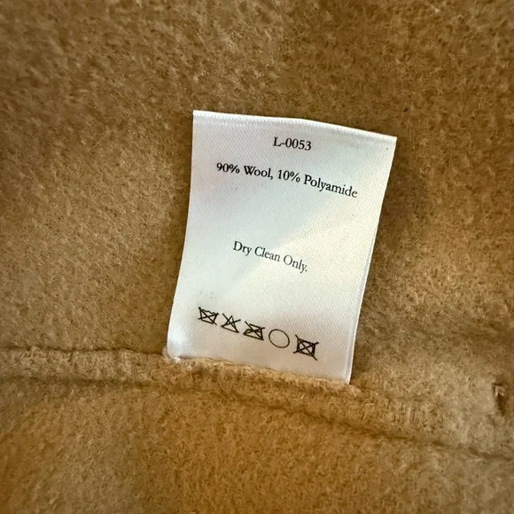 Olive UK Classic Tan Camel Wool Trench Coat with Belt - Picture 10 of 13